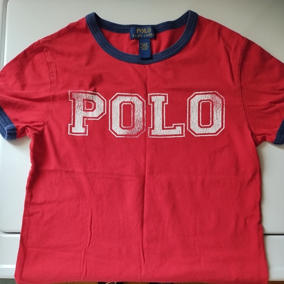 Vintage Ralph Lauren Polo Red Ringer Tee | M(10-12) | Red, White, Navy - Picture 2 of 8